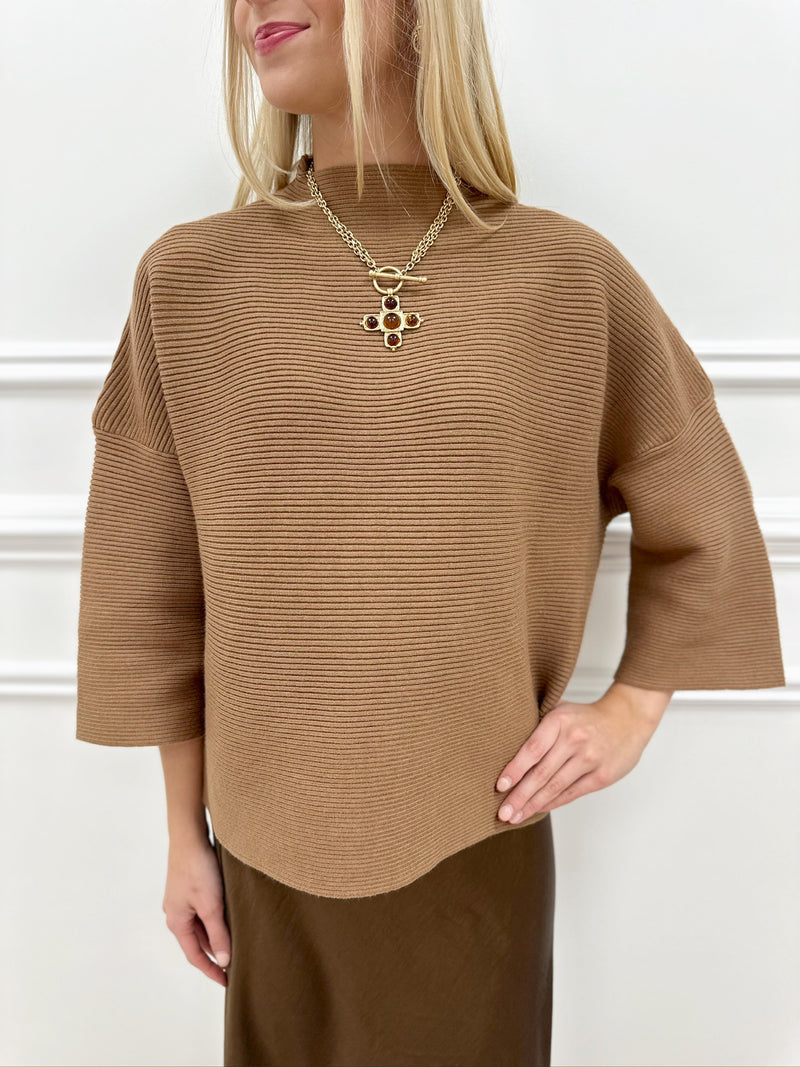 Paige Camel Sweater – The Flossy Peach