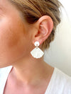 Seaside Dangle Earrings-White