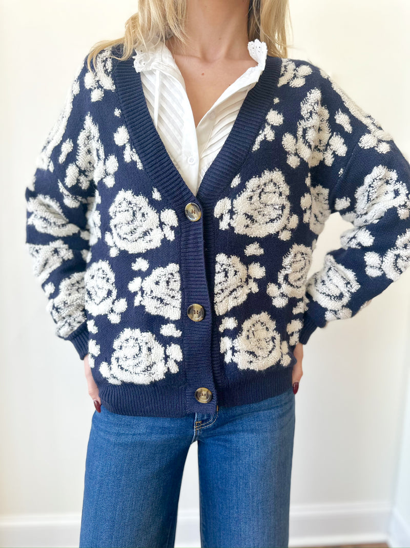 Luna Navy Cardigan