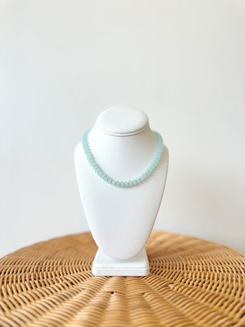 Regina Beaded Necklace-Blue