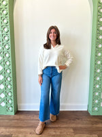 Ava White Sweater
