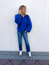 Tia Cobalt Hoodie Sweatshirt