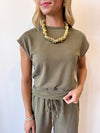 Amara Olive Top