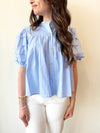 Stacy Blue Gingham Top