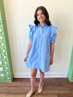 Sophie Striped Dress- Blue