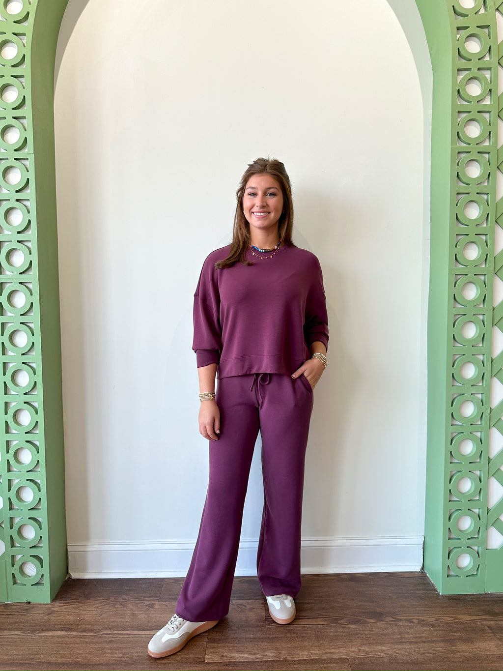 Ansley Plum Top
