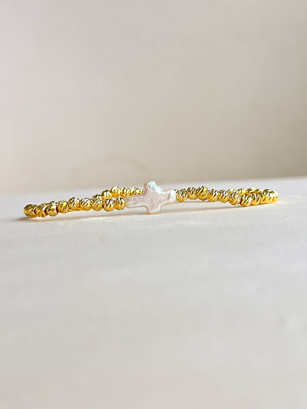 EE Cross Beam Stretch Bracelet