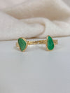 EE Irregular Stone Cuff-Green