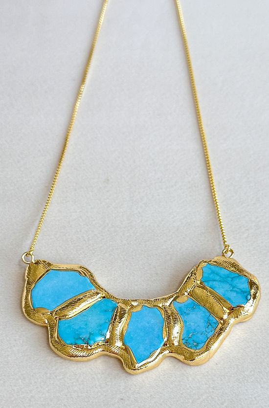 EE Cluster Turquoise Necklace