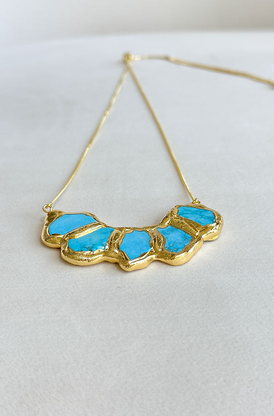 EE Cluster Turquoise Necklace