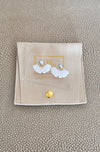 EE Mother of Pearl Fan Earring Studs
