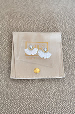 EE Mother of Pearl Fan Earring Studs