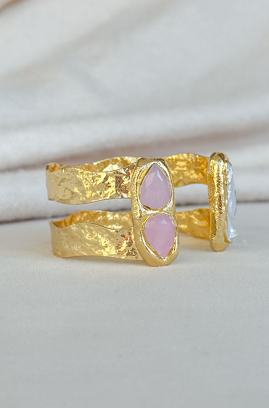 EE Double Cuff-Pink/Pearl