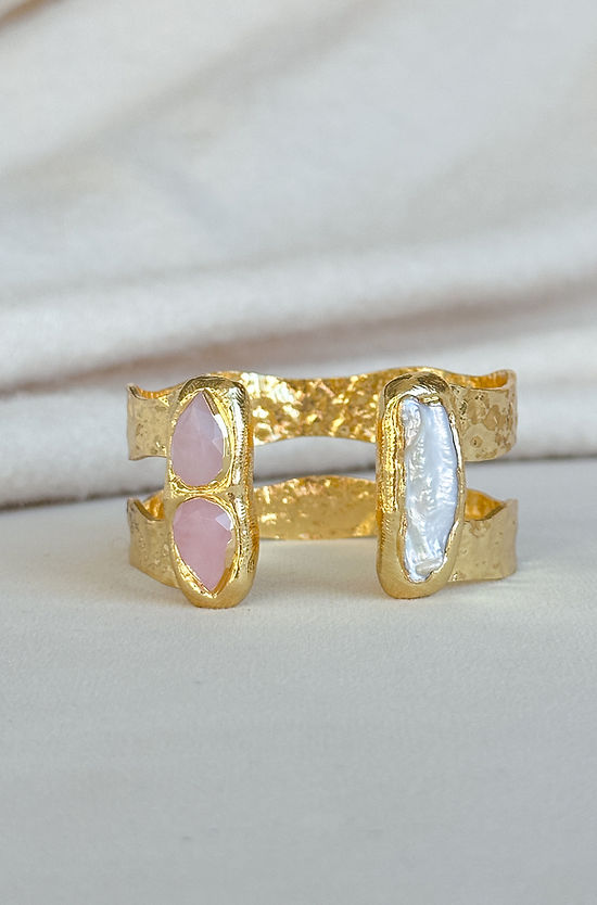 EE Double Cuff-Pink/Pearl
