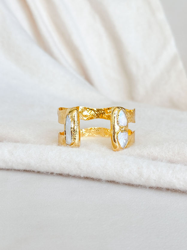 EE Double Plated Cuff-Pearls