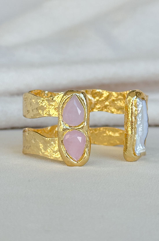 EE Double Cuff-Pink/Pearl