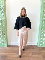 Lynnsey Champagne Satin Skirt