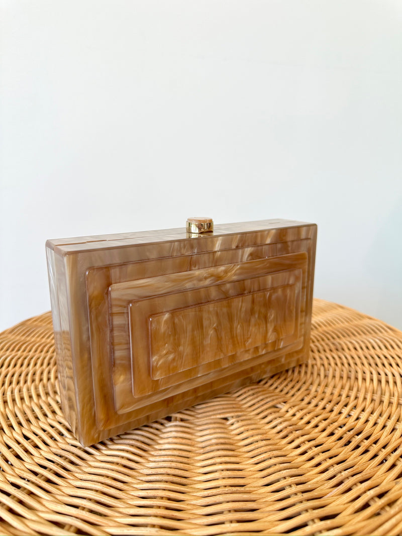 Kara Taupe Clutch