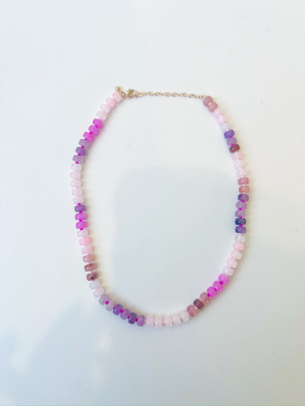 Jordan Beaded Necklace-Pink