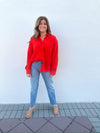 Lidia Red Button Up