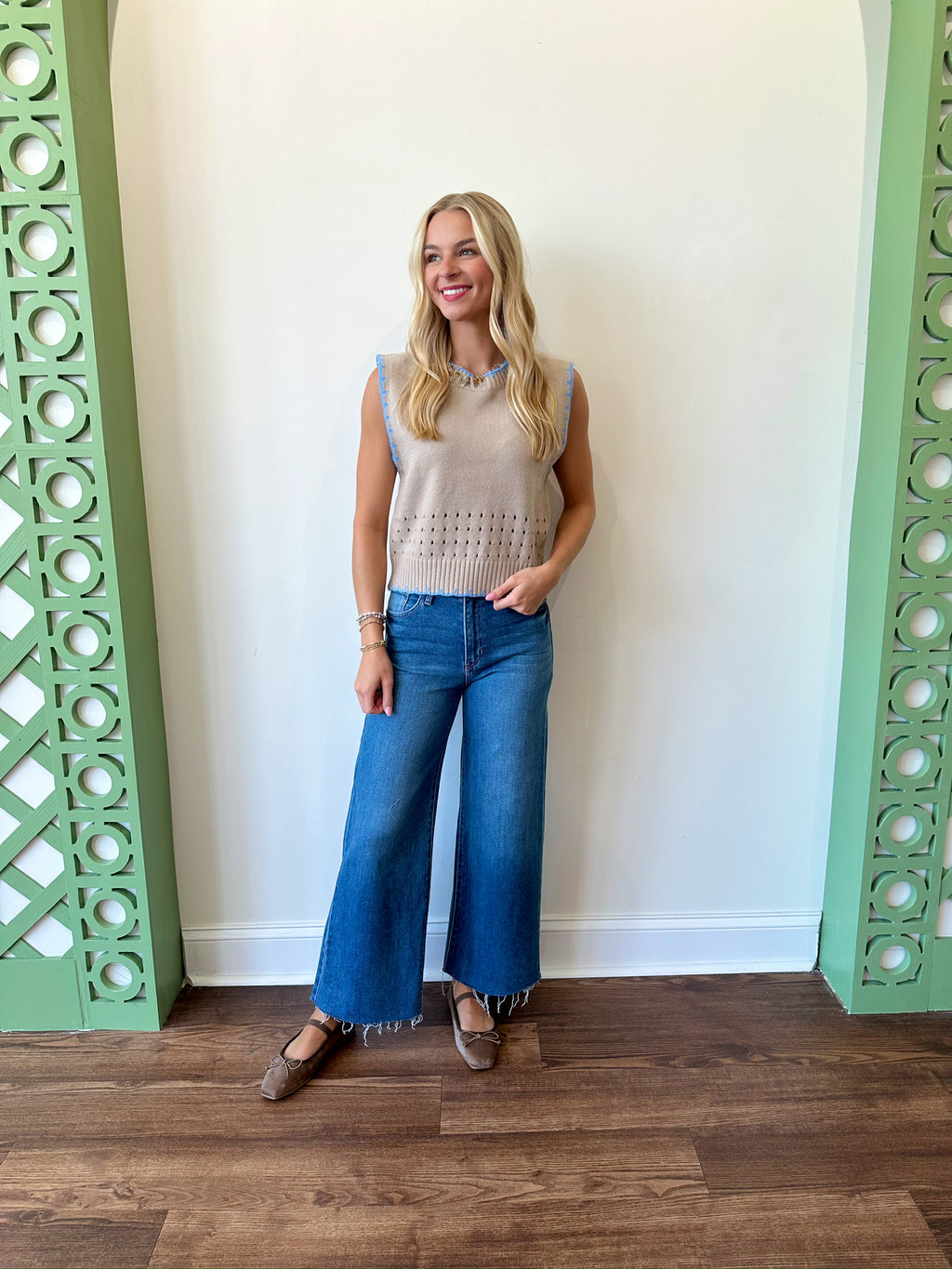 Natalie Beige Top