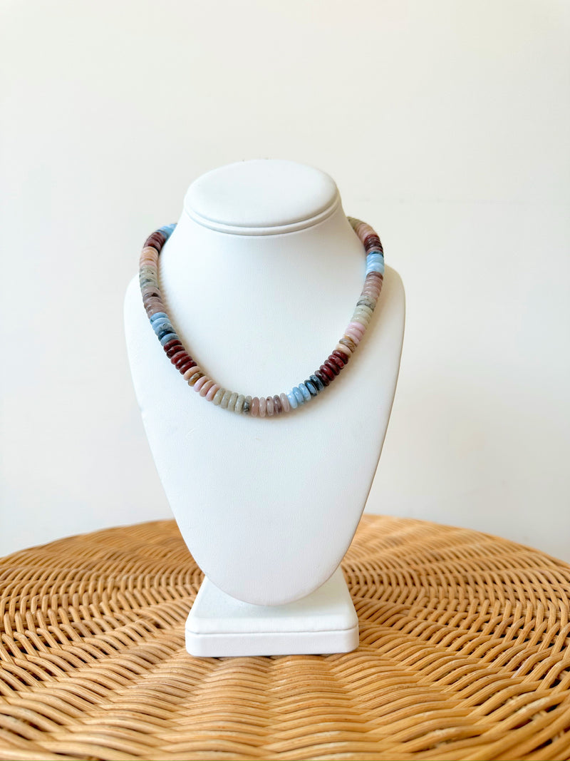 Harper Breaded Necklace-Dark Multi