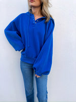 Tia Cobalt Hoodie Sweatshirt