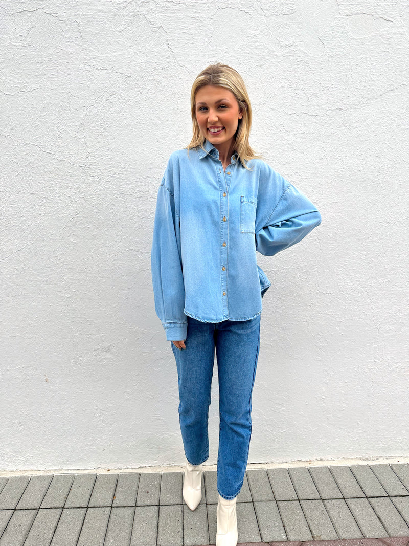 Eliana Denim Top