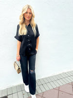 Corley Black Button Down
