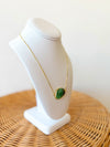 EE Irregular Stone Slip Necklace-Green