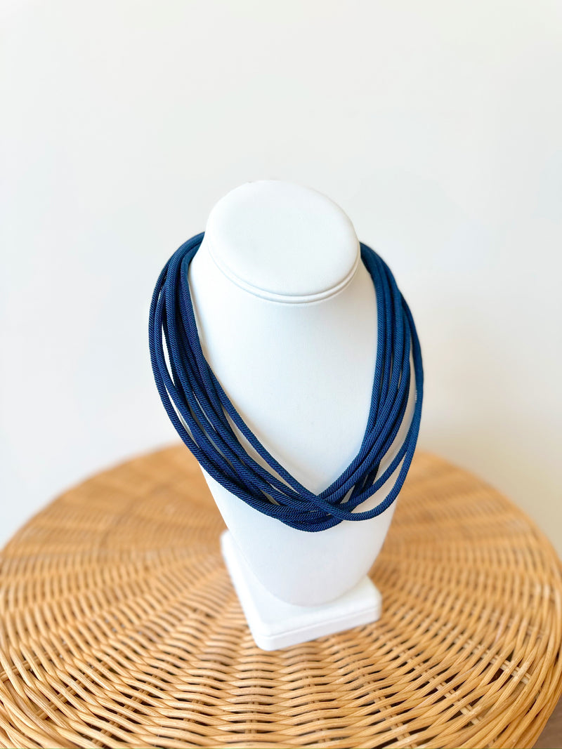 Ella Rope Necklace-Navy