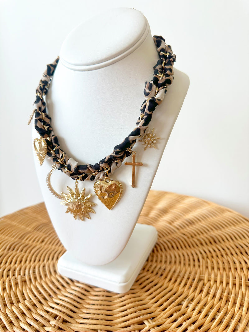 Kayla Leopard Charm Necklace