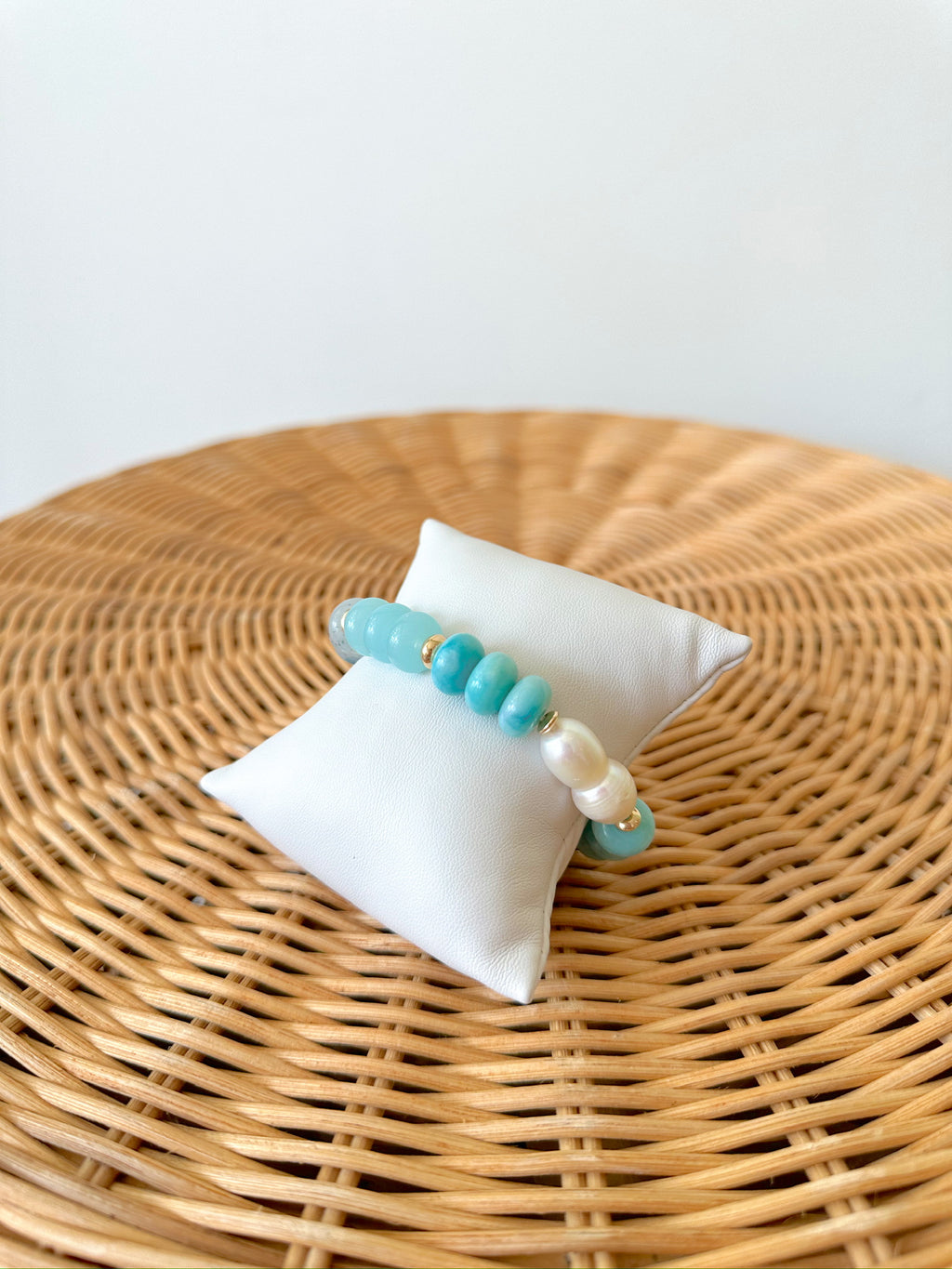 Sallie Beaded Bracelet-Turq.