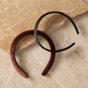 Satin & Velvet Headbands-Black/Choco