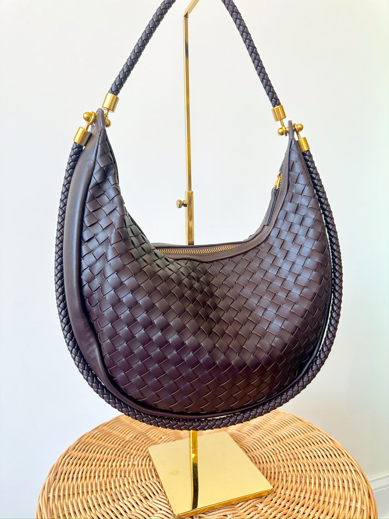 Sarah Woven Bag-Brown