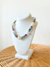 Kaylan Beaded Necklace-White Multi.