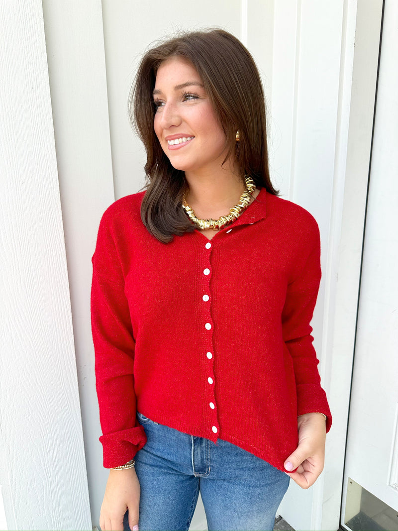 Taylor Red Cardigan