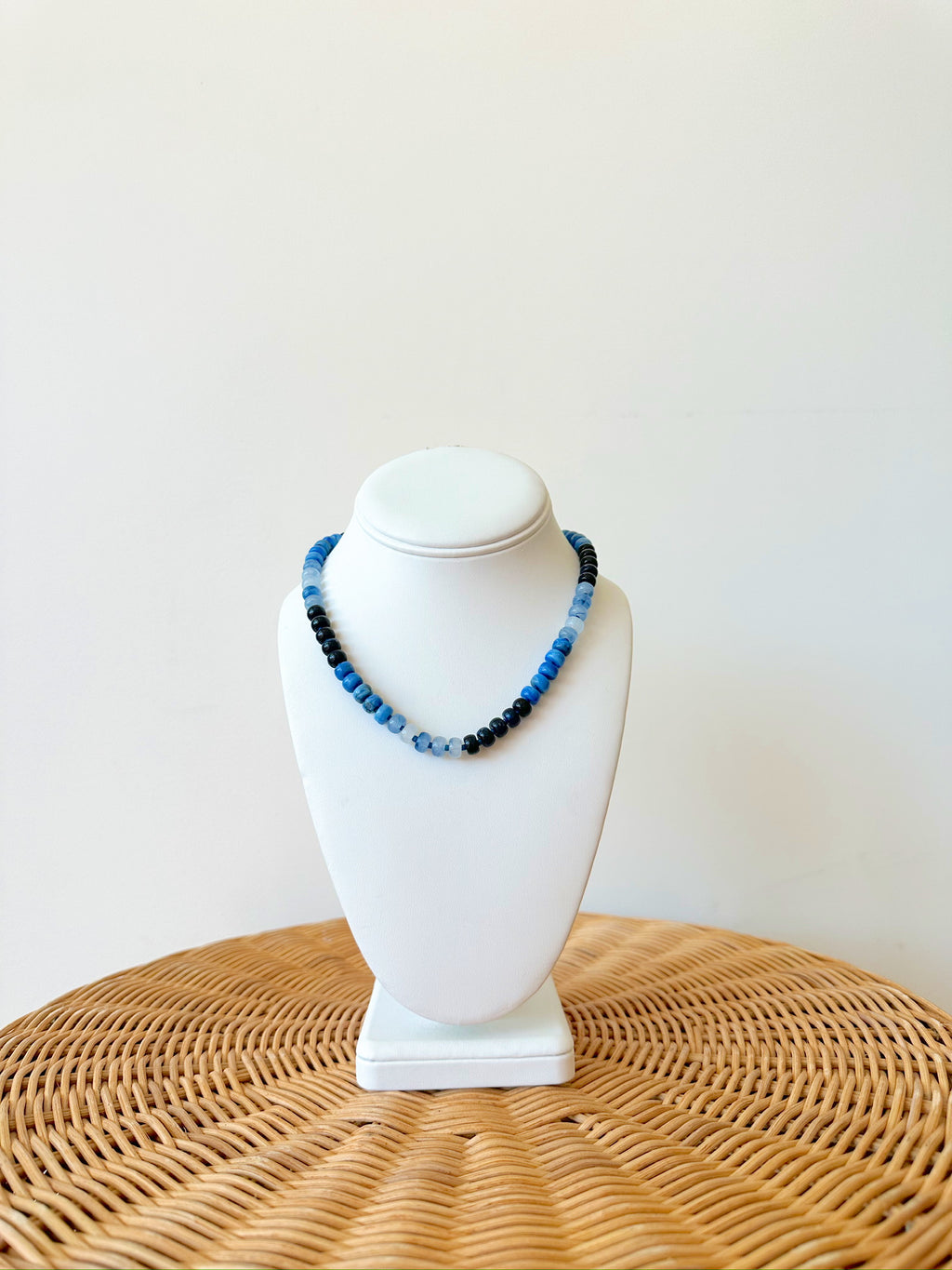 Jordan Beaded Necklace-Blue