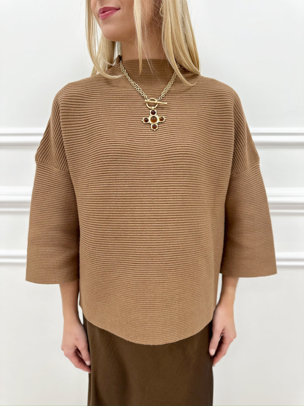 Paige Camel Sweater