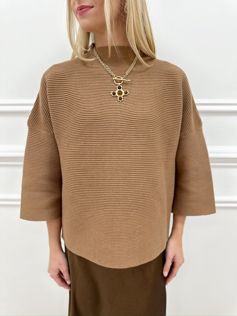Paige Camel Sweater