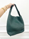 Brooke Woven Tote Bag- Green