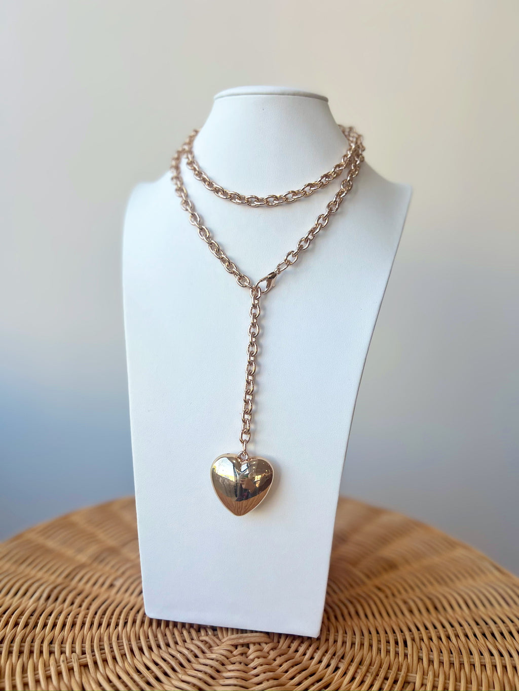 Stacy Heart Necklace-Gold