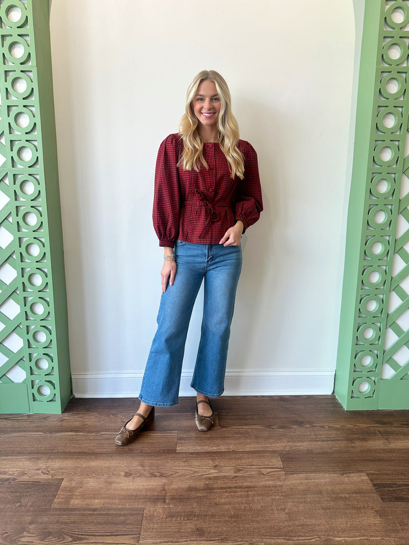 Hazel Gingham Top
