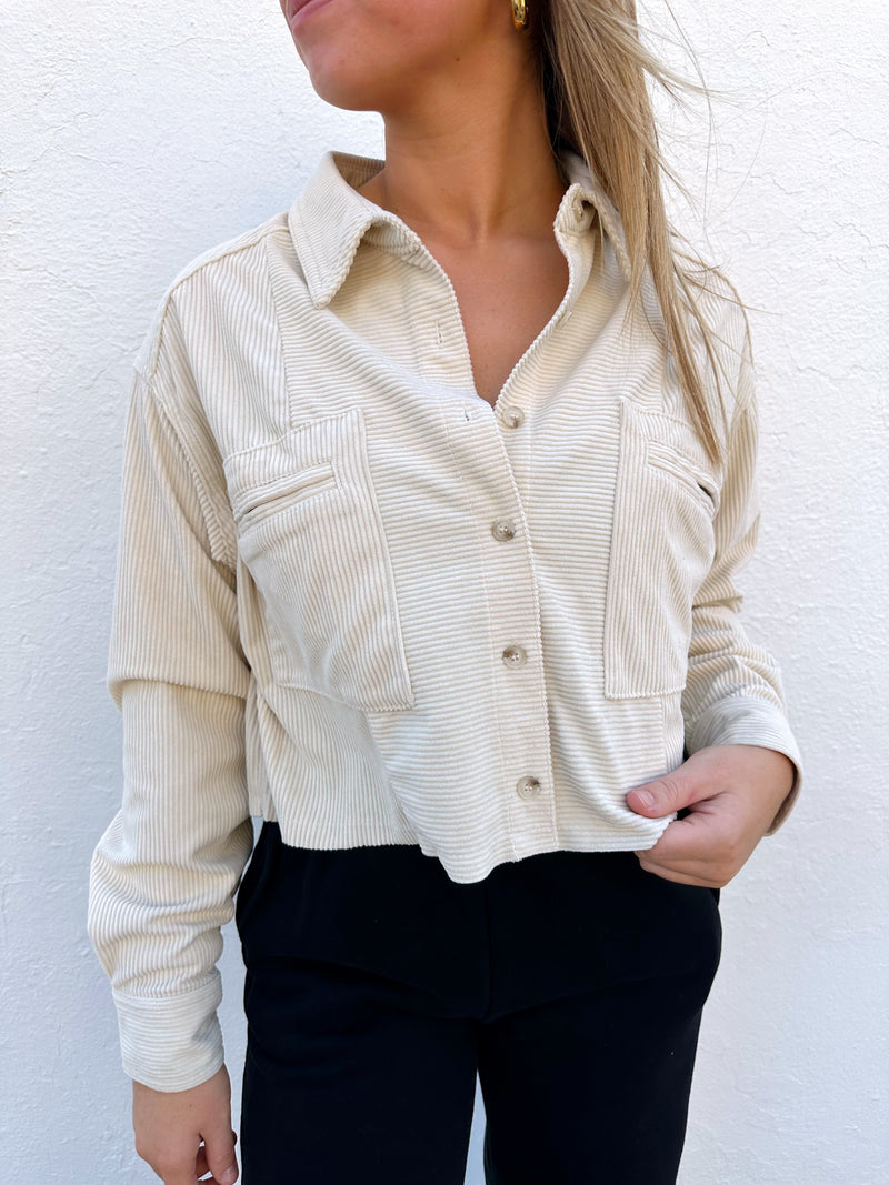 Avrielle Cream Button Up