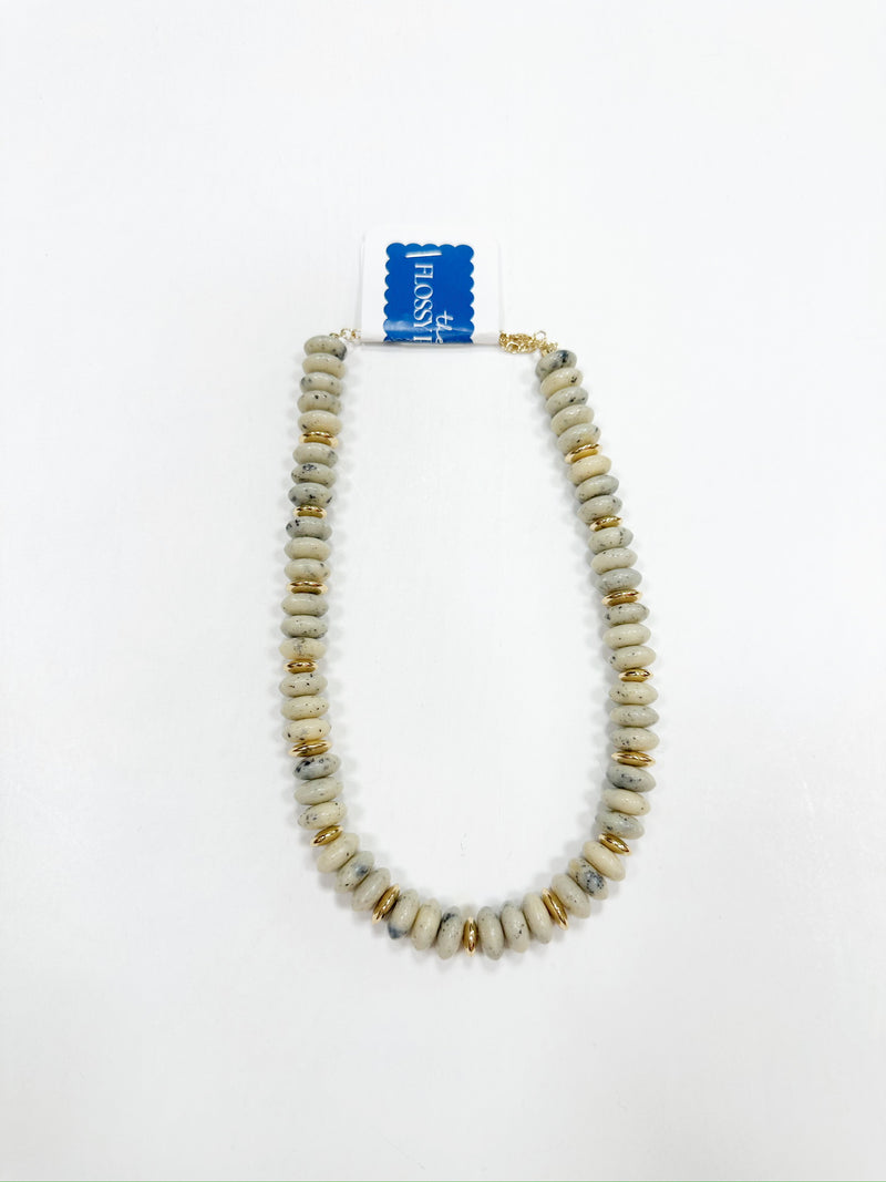 Macy Beaded Necklace-Stone