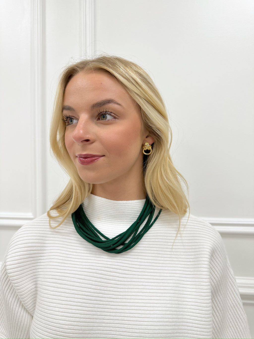 Ella Rope Necklace-Green