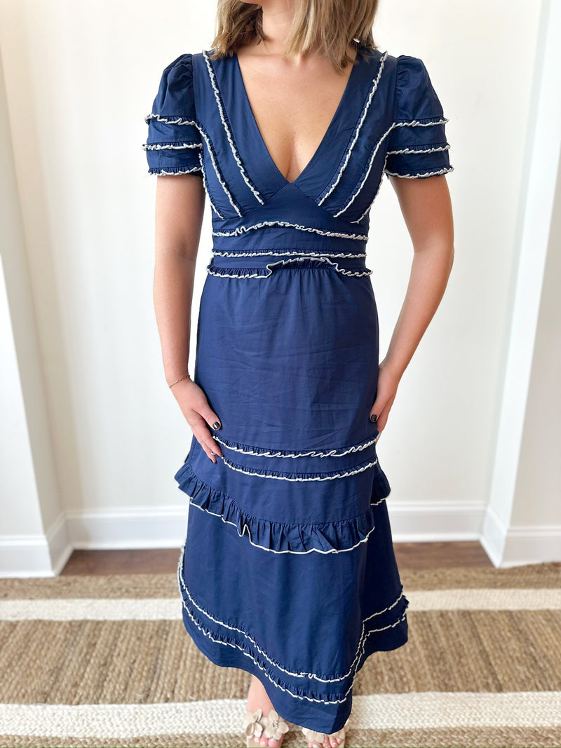 Anastasia Navy Dress