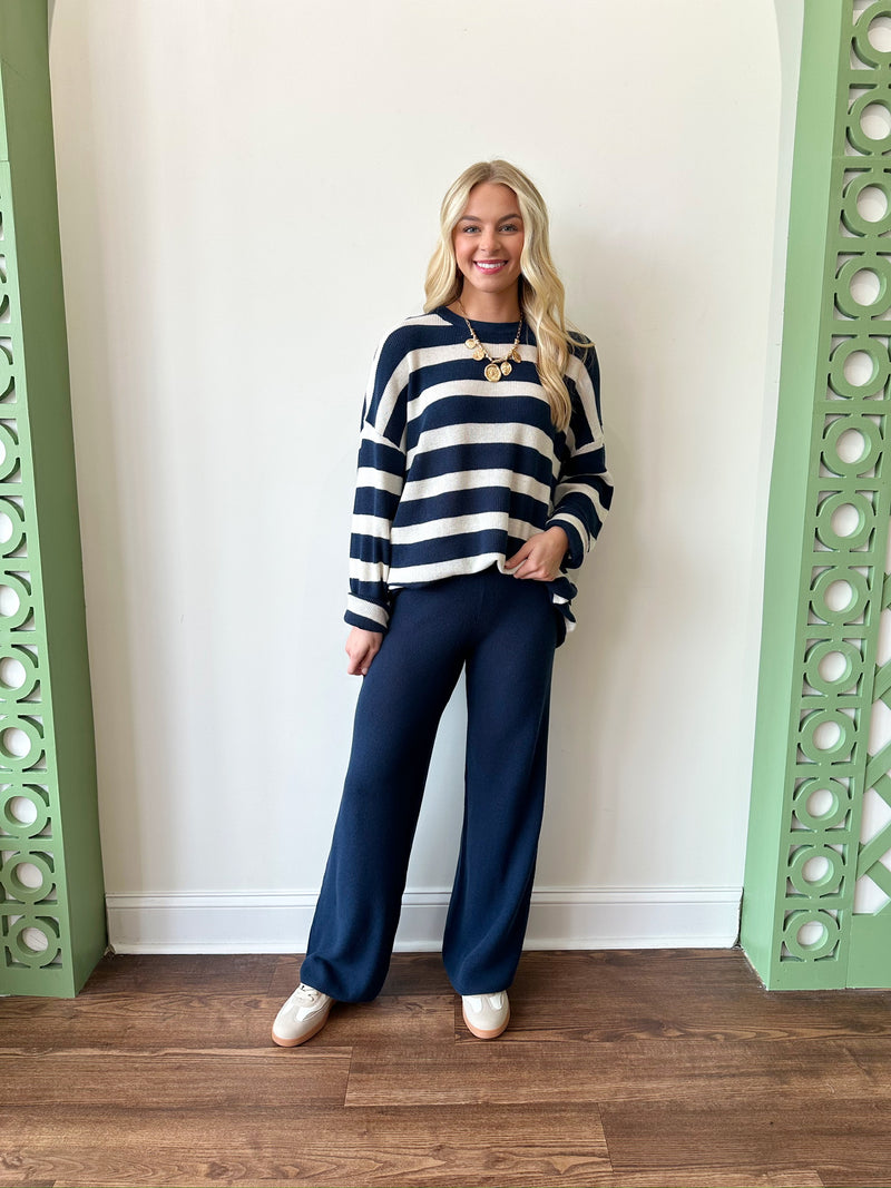 Lexie Knit Set-Navy