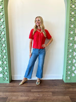 Jenna Red Top