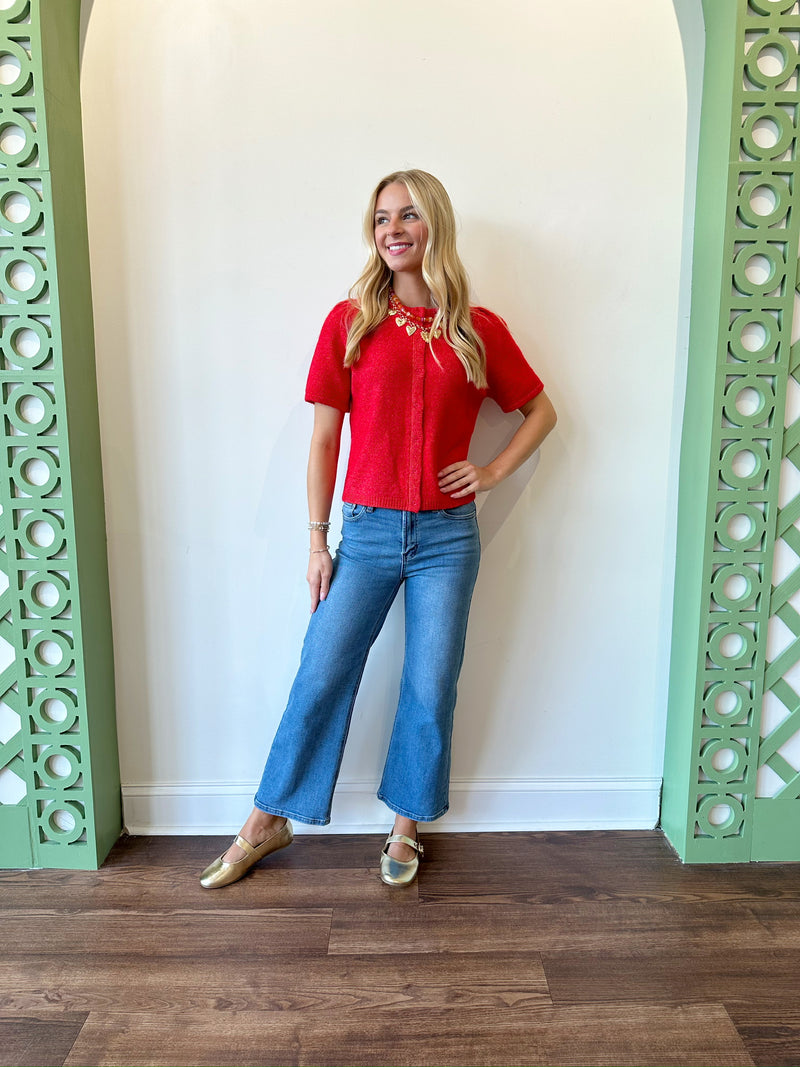Jenna Red Top